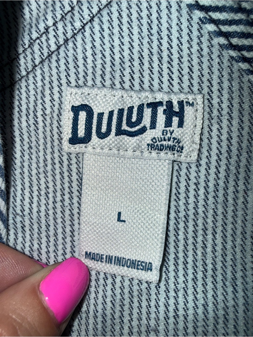 Duluth Trading Bibs Railroad Pin Stripe Rootstock Gardening Shorts Overalls L - Picture 7 of 16